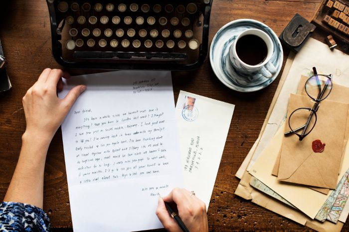 Liebes Briefe per Hand schreiben