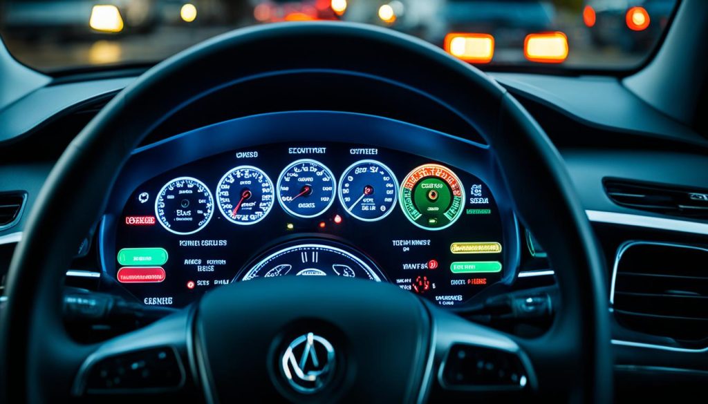 Aufleuchten von Kontrollleuchten