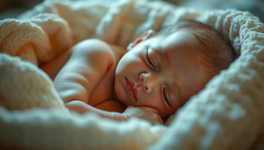 Baby zuckt im Schlaf